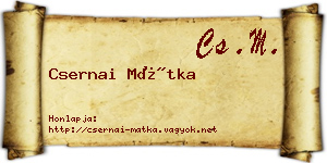Csernai Mátka névjegykártya